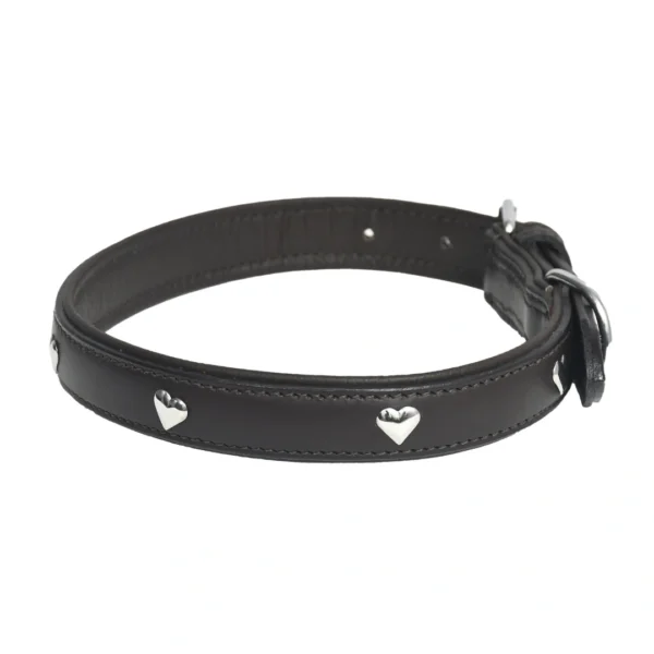 Dark brown leather dog collar - A2 - Image 2