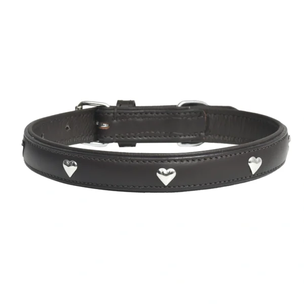 Dark brown leather dog collar - A2 - Image 3