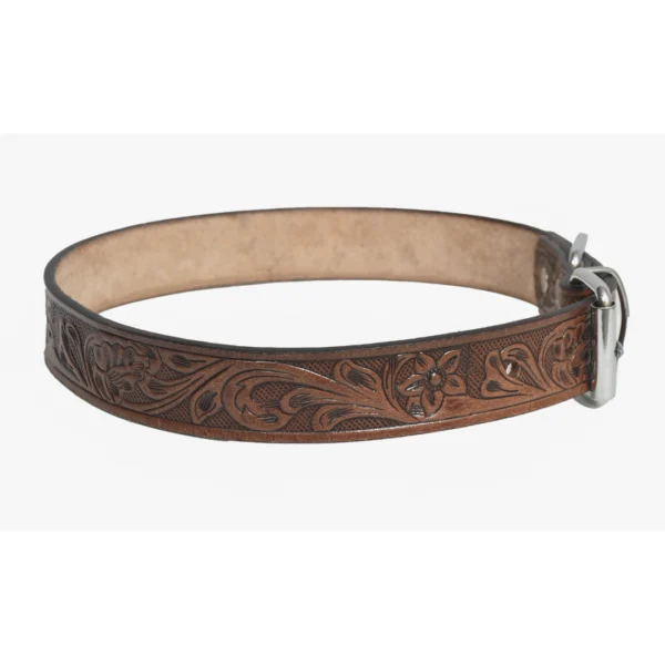 Dark brown leather dog collar - A5 - Image 3