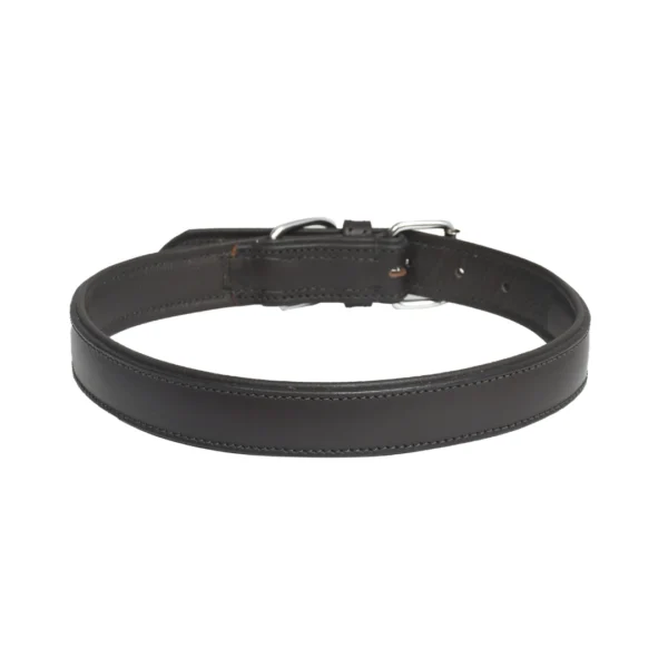 Dark brown leather dog collar - A6 - Image 3