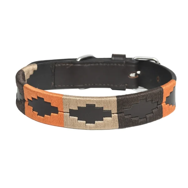 Dark brown leather dog collar - A7 - Image 4