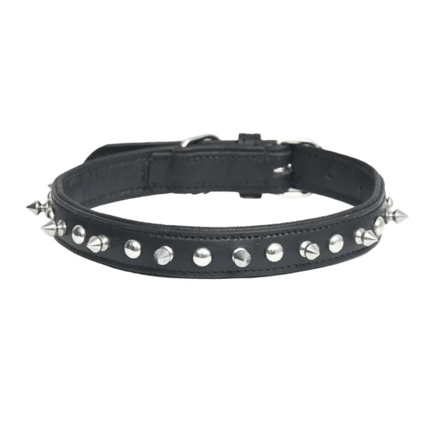 Dark brown leather dog collar - A8 - Image 3