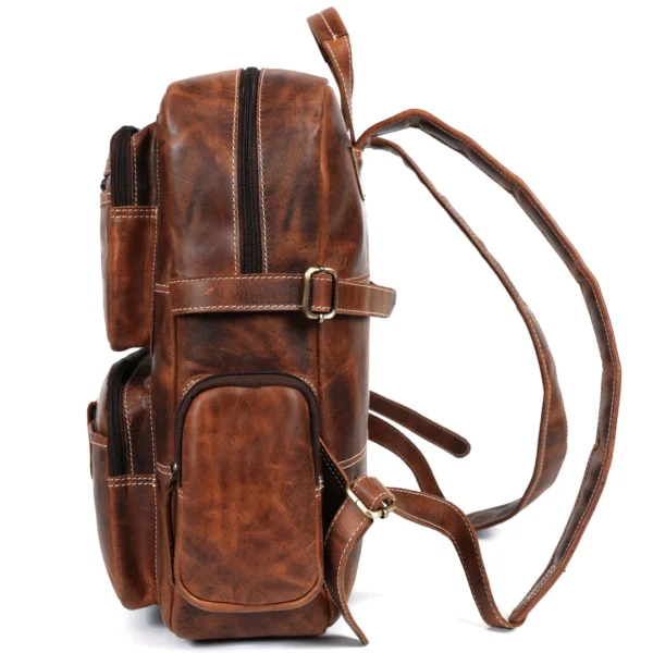 Heritage Leather Backpack – Vintage Brown B1 - Image 7