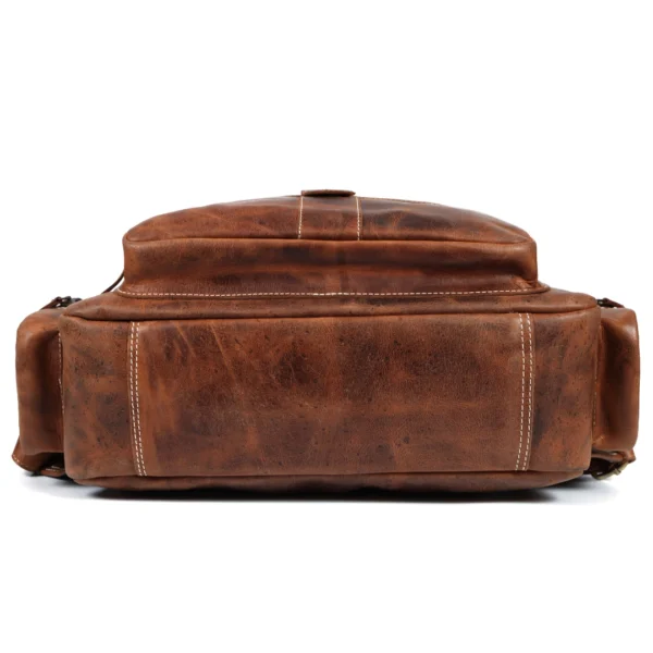 Heritage Leather Backpack – Vintage Brown B1 - Image 4