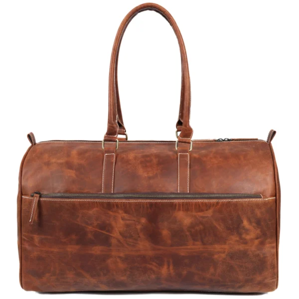 Leather Duffel – Chestnut Brown -B2 - Image 7
