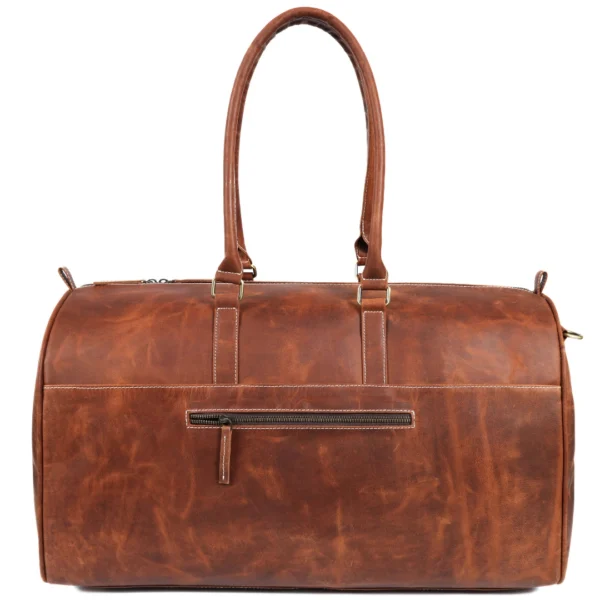 Leather Duffel – Chestnut Brown -B2 - Image 5