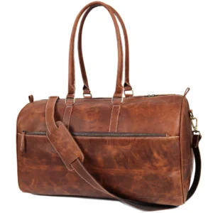 Leather Duffel – Chestnut Brown -B2