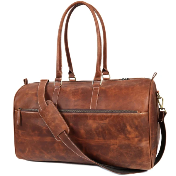 Leather Duffel – Chestnut Brown -B2