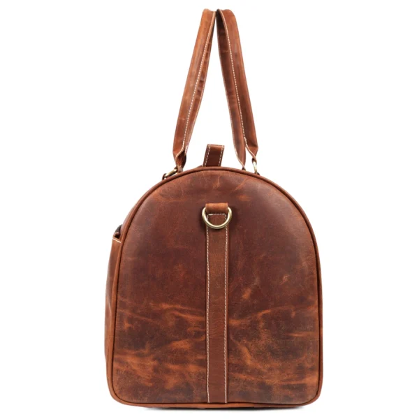 Leather Duffel – Chestnut Brown -B2 - Image 4