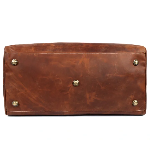 Leather Duffel – Chestnut Brown -B2 - Image 2