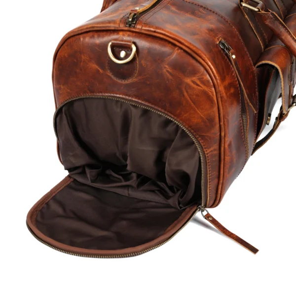 Heritage Weekender Duffel – Deep Mahogany - Image 6