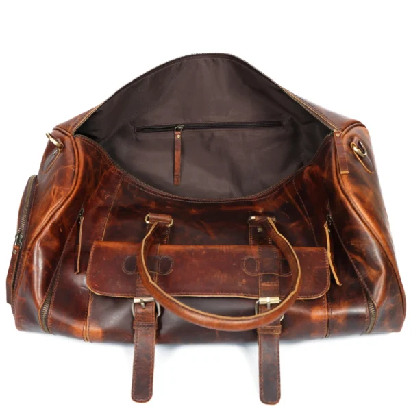Heritage Weekender Duffel – Deep Mahogany - Image 5