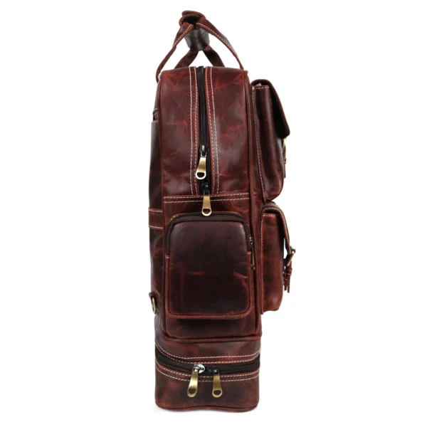 Heritage Leather Backpack – Vintage Brown B5 - Image 8