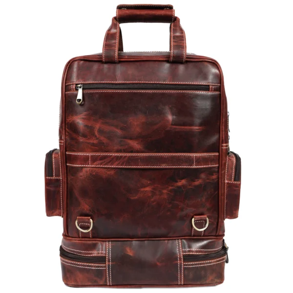 Heritage Leather Backpack – Vintage Brown B5 - Image 5