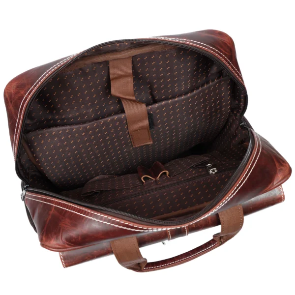 Heritage Leather Backpack – Vintage Brown B5 - Image 3
