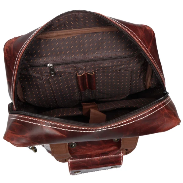 Heritage Leather Backpack – Vintage Brown B5 - Image 2