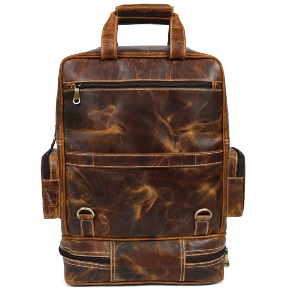 Heritage Leather Backpack – Vintage Brown B6 - Image 8