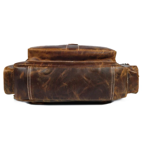 Heritage Leather Backpack – Vintage Brown B7 - Image 5
