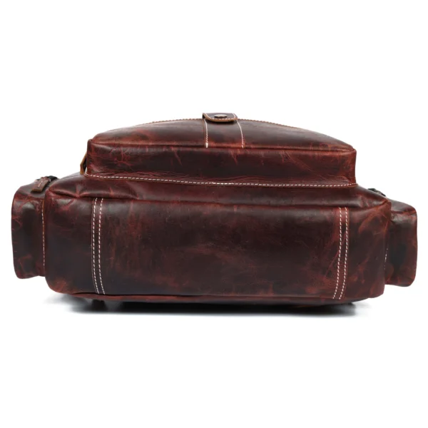 Heritage Leather Backpack – Vintage Brown B8 - Image 4