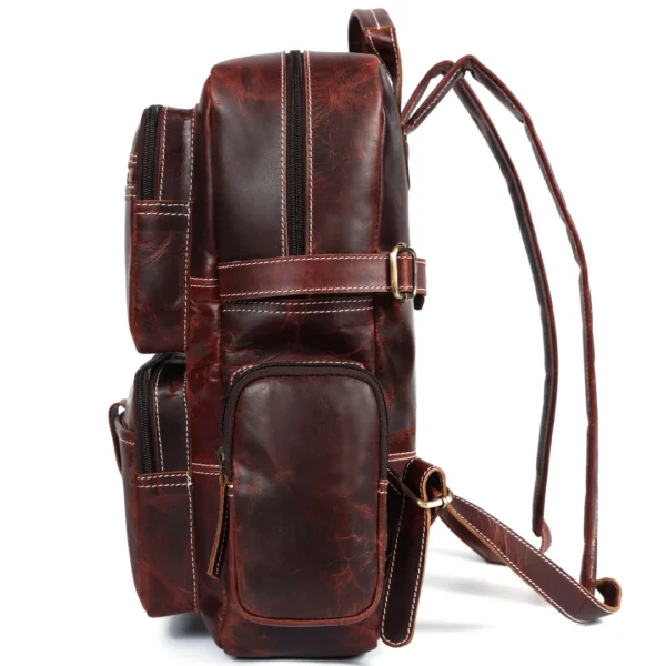 Heritage Leather Backpack – Vintage Brown B8 - Image 5