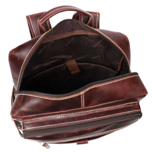 Heritage Leather Backpack – Vintage Brown B8 - Image 6