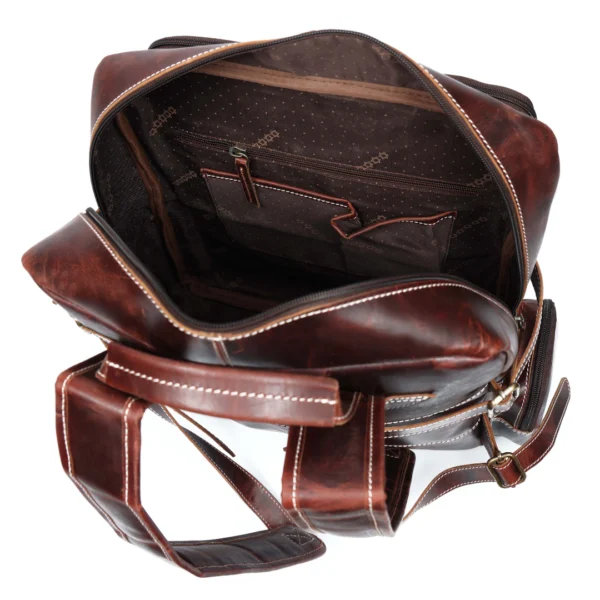Heritage Leather Backpack – Vintage Brown B8 - Image 7